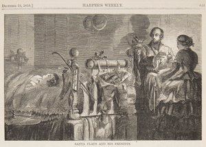 Kerstman en zijn cadeaus door Winslow Homer