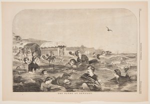 Het baden in Newport door after Winslow Homer