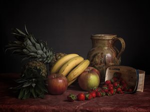 Rustiek fruitstilleven door alberti Patrick