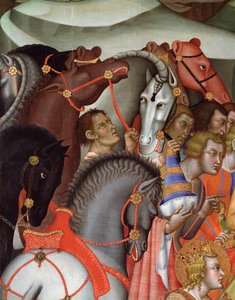 Aanbidding van de wijzen, detail door also Manfredi de Battilori Bartolo di Fredi