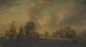 De slag om de Downs, 21 oktober 1639 door anonymous 