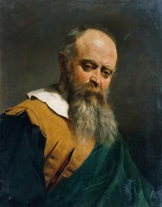 Baardige man in oud-Duitse klederdracht