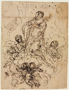 Apotheose van een Heilige door attributed to Antonio Domenico Gabbiani