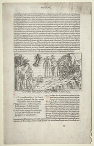 Dante en Virgil met de visioen van Beatrice door attributed to Baccio Baldini (Italian, c. 1436 1487)