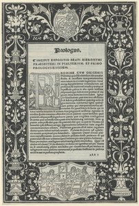 Een Witte Lijnrand met Twee Cartouches: "Een Sater die een Ram Offert," en "De Keuze van Hercules" door attributed to Benedetto Bordon