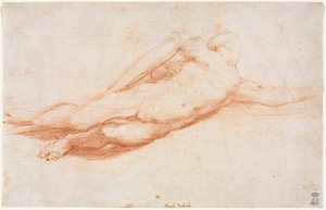 Studie van een Gevallen Soldaat (mogelijk de Bekering van Saul) (recto)