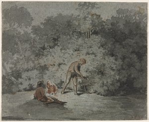 Takdrager (recto) door attributed to Francisque Millet