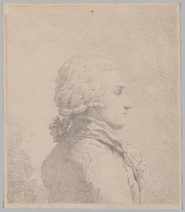Profielportret van een man door attributed to Louis Rolland Trinquesse