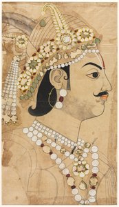 Portret van Maharaja Pratap Singh (1764–1803) door attributed to Sahib Ram