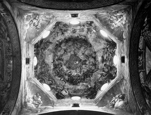 Hemelvaart van de Maagd, van het plafond van de koepel, 1526-30