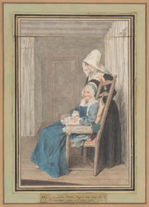 Marie Louise Petit op de Leeftijd van 105, met Haar Jonge Verpleegster