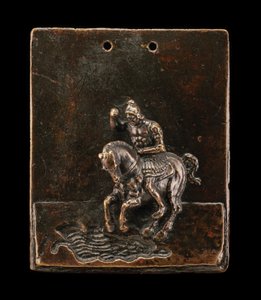 De dood van Marcus Curtius door called Riccio Andrea Briosco