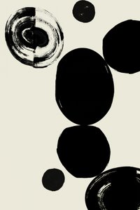Abstracte zwarte vormen door cartissi