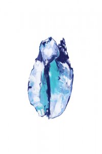 Abstract Blauw Kristal door cartissi