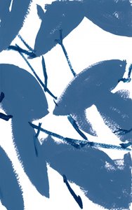 Abstract: Blauw gebladerte door cartissi