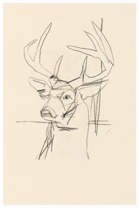 Abstracte schets van een hert door cartissi