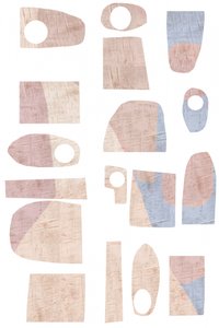 Abstracte pastelkleurige vormen