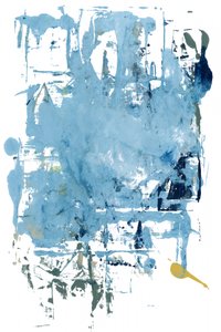 Blauwe abstracte stroming door cartissi