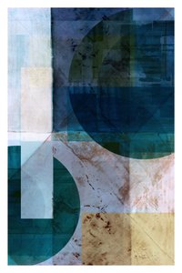 Blauwe geometrische lagen door cartissi