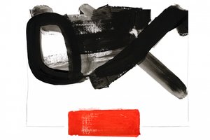 Vet, zwart, rood, abstract door cartissi