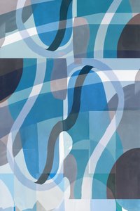 Koele blauwe abstractie