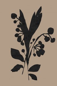 Donker botanisch silhouet door cartissi