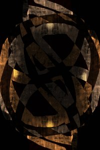 Donkergouden abstracte vormen door cartissi