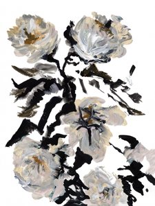 Dramatisch bloemenmotief, abstract