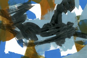Dynamische abstracte penseelstreken door cartissi