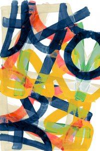 Dynamische abstracte penseelstreken