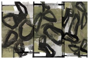 Dynamische abstracte penseelstreken door cartissi