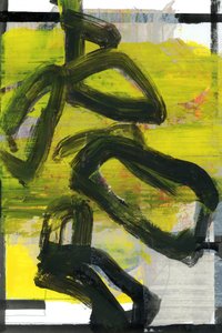 Dynamisch geel abstract door cartissi