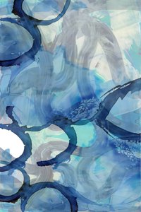 Vloeibaar blauw abstract door cartissi