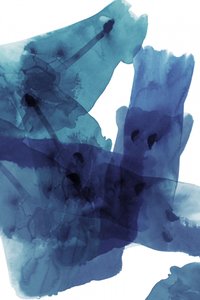 Vloeibaar blauw, abstract gewassen door cartissi