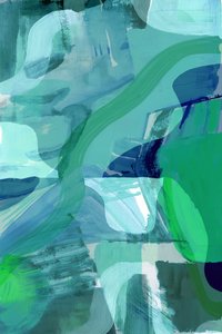 Vloeiend blauwgroen abstract