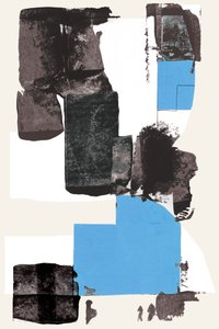 Geometrische blauwe abstractie door cartissi