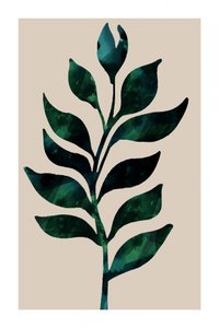 Groene botanische stengel door cartissi