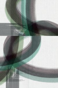 Groen Grijs Abstracte Stroming