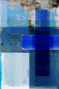 Indigo Blauw Abstract door cartissi