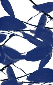 Moderne blauwe bladeren door cartissi