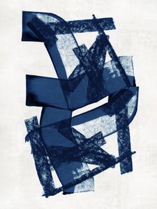 Moderne indigo-penseelstreken door cartissi