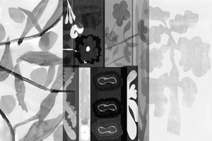 Monochrome botanische patronen door cartissi