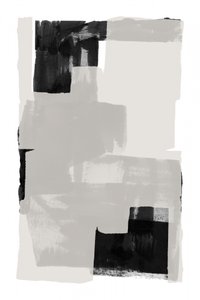 Monochrome penseelstreekgeometrie door cartissi