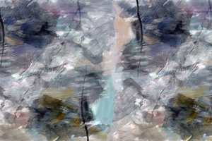 Ingetogen abstracte stroming door cartissi