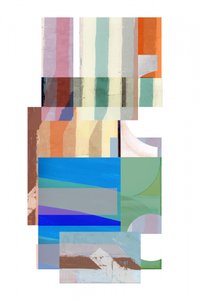 Ingetogen geometrische collage door cartissi