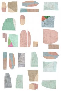 Pastelkleurige abstracte vormen