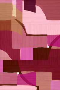 Roze en bruin abstract door cartissi