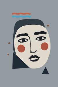 Rustig abstract portret