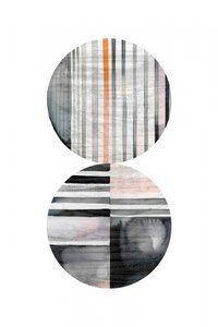Gestreepte cirkels – abstract