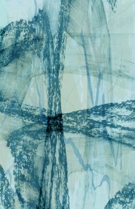 Blauw abstract met textuur door cartissi